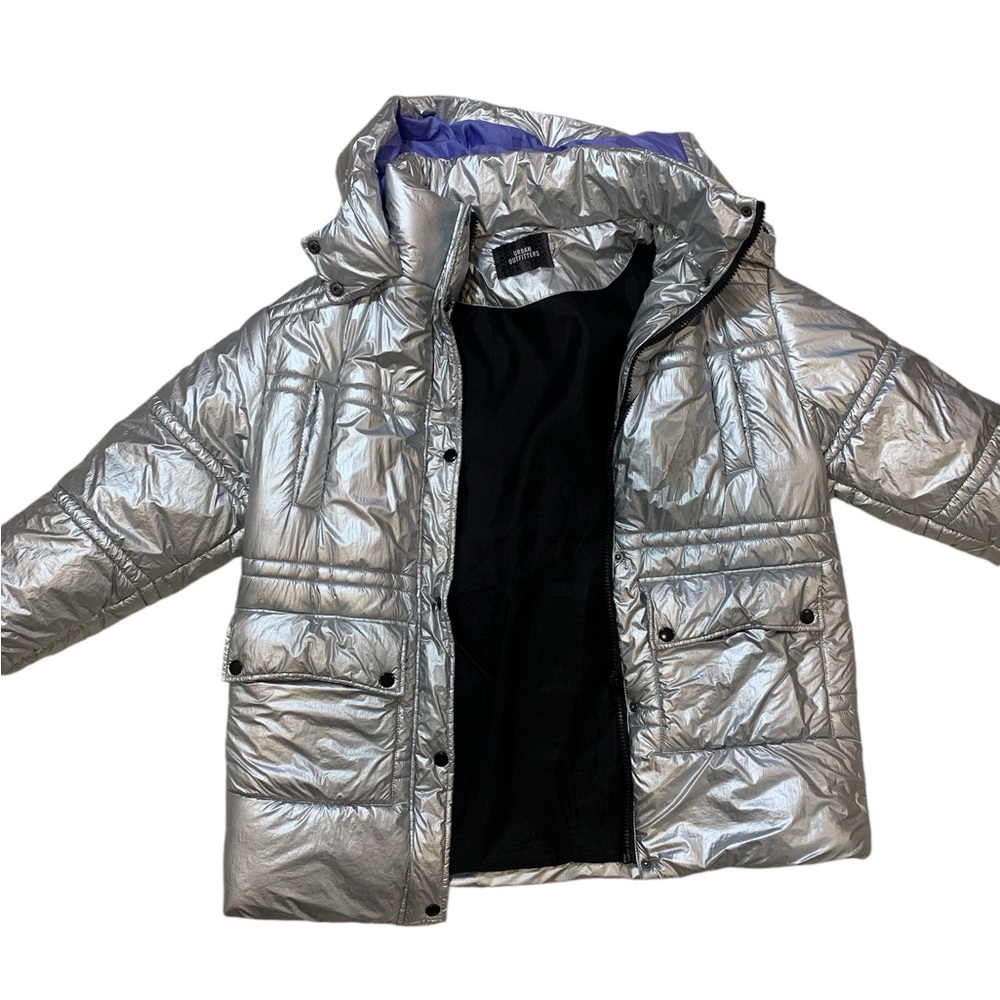 Urban Outfitters Silver Athletic Jacket